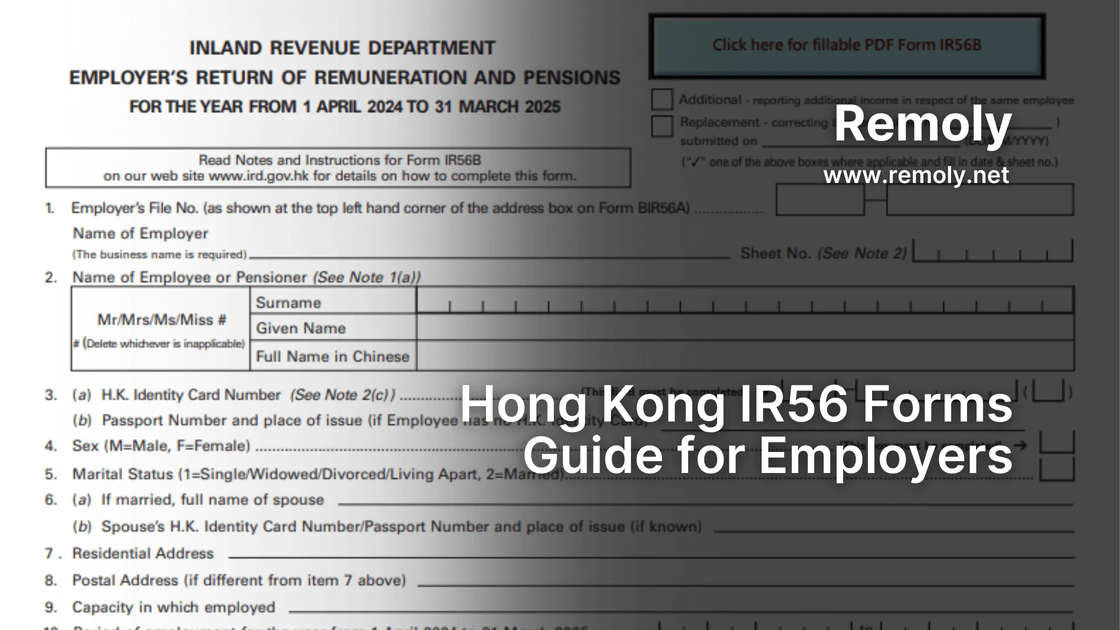 Hong Kong IR56 Forms Guide for Employers