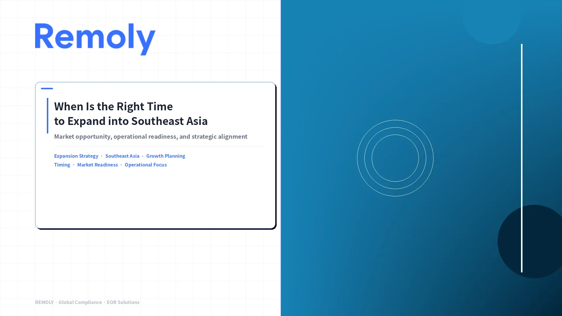 When Is the Right Time to Expand into Southeast Asia