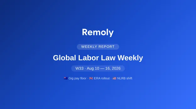 Global Labor Law Weekly: Gig Pay and NLRB Shift